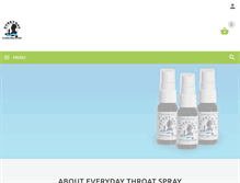 Tablet Screenshot of everydaythroatspray.com